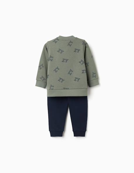 Ensemble de jogging en molleton Vert foncé 3 - vertbaudet enfant 