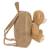 Sac à dos maternelle garçon peluche avec ourson amovible Beige+Bleu+Rose 2 - vertbaudet enfant 
