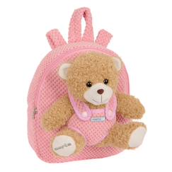 -Sac à dos maternelle garçon peluche avec ourson amovible