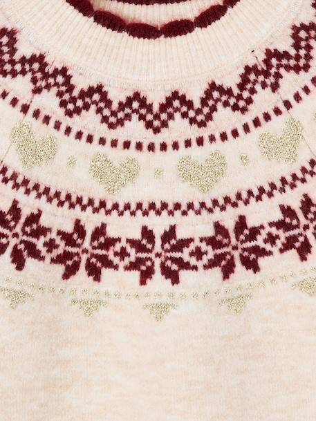 Pull de Noël fille manches longues écru 5 - vertbaudet enfant 