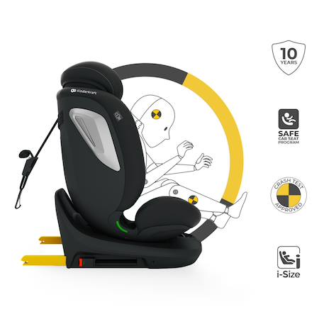 Siège auto I-GROW 2 PLUS, i-size 4-en-1   40-150 cm pivotant 360°, isofix, top tether, dos et face route, protection latérale, inclinable, ventilation, évolutif 0-12 ans Bleu+Gris+Noir+Vert 17 - vertbaudet enfant 