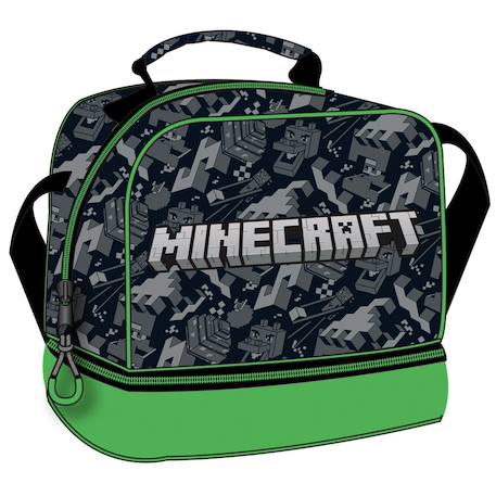 Sac gouter minecraft gaming 21 cm - sac déjeuner Gris 1 - vertbaudet enfant 