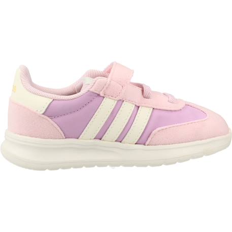 Baskets fille modèle run 70s à scratch Rose lila 1 - vertbaudet enfant 