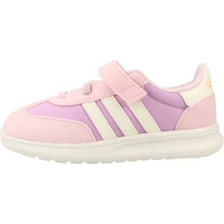 Baskets fille modèle run 70s à scratch Rose lila 2 - vertbaudet enfant 