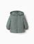 Doudoune avec doublure en polaire et capuche amovible Vert foncé 2 - vertbaudet enfant 