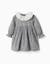 Robe en coton à motif vichy et imprimé floral Bleu foncé 2 - vertbaudet enfant 