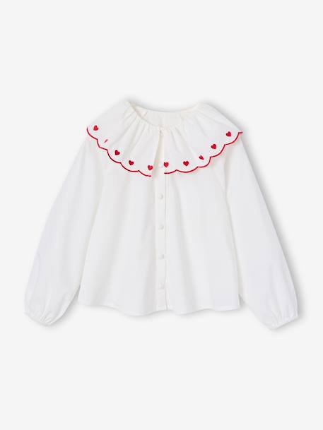 Chemise col Noël enfant fille écru 3 - vertbaudet enfant 