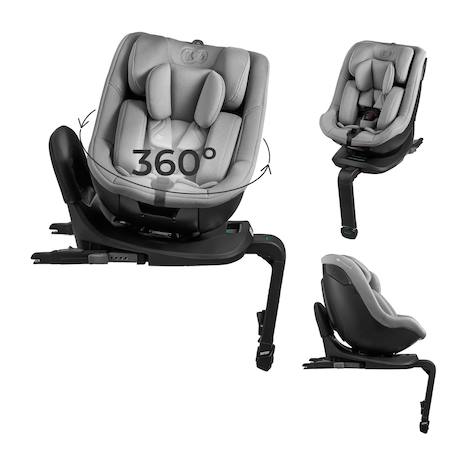 Siège Auto Kinderkraft I-GUARD i-Size Pivotant à 360° avec ISOFIX, Jambe de Force et Système AIR FLOW R129 Beige+Gris+Noir 6 - vertbaudet enfant 