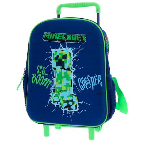 Garçon-Accessoires-Sac à dos trolley à roulettes Minecraft - 32cm