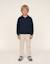 Sweat en coton avec grande poche Bleu foncé 1 - vertbaudet enfant 