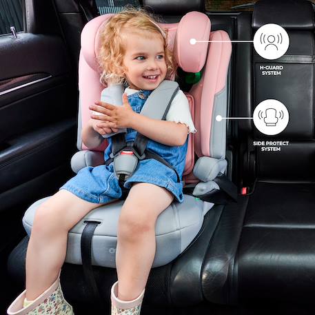 Siège auto Kinderkraft I-COMFY i-Size 76-150 cm évolutif 3 en 1 sans isofix Noir Gris+Noir+Rosa 3 - vertbaudet enfant 