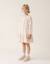 Robe en coton à manches longues avec broderie florale Blanc 1 - vertbaudet enfant 