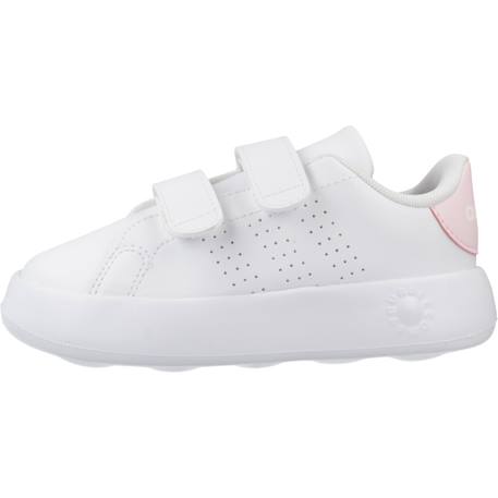 Baskets fille à scratch Blanc white 2 - vertbaudet enfant 