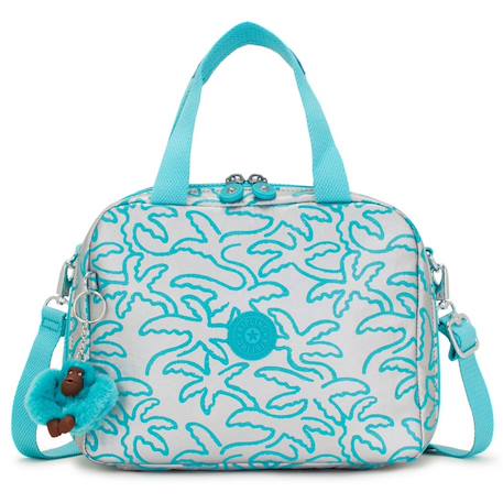 Sac repas kipling miyo 25 cm - sac goûter Bleu chiné+Bleu turquoise+Gris 5 - vertbaudet enfant 