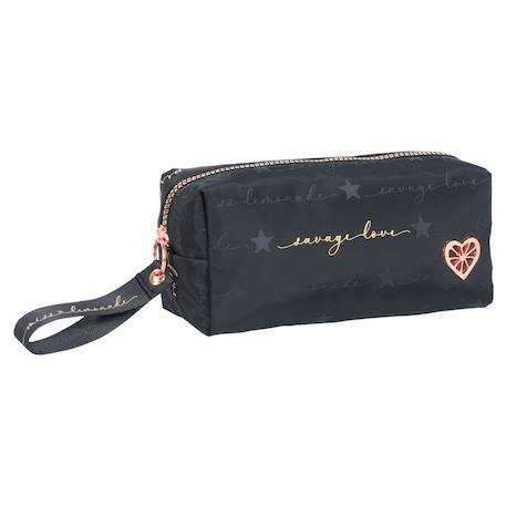 Trousse rectangulaire zippée 21 cm Bleu+Gris+Noir 5 - vertbaudet enfant 