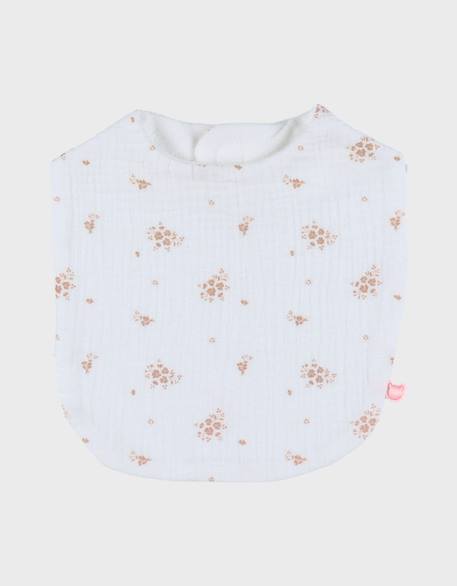 Lot de 3 bavoirs mousseline de coton bio et éponge Blanc, rose 6 - vertbaudet enfant 