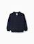 Sweat en coton avec grande poche Bleu foncé 2 - vertbaudet enfant 