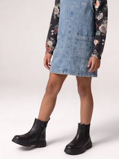 Chaussures-Boots enfant fille cuir élastiquées et zippées