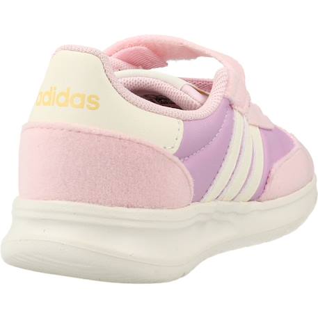 Baskets fille modèle run 70s à scratch Rose lila 3 - vertbaudet enfant 