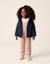 Doudoune avec capuche et doublure en polaire Bleu foncé+Rose 1 - vertbaudet enfant 