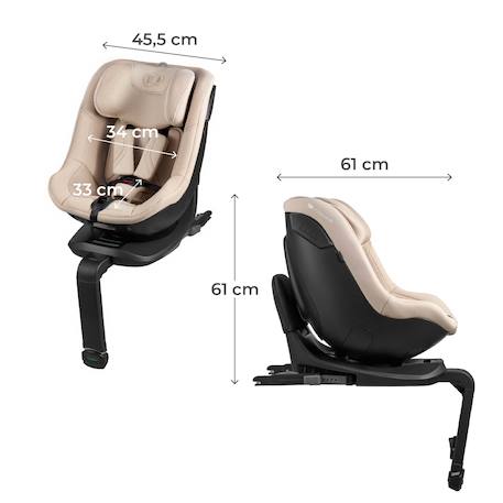 Siège Auto I-GUARD PRO i-Size Pivotant à 360° avec ISOFIX, SPS+, H-GUARD et AIR FLOW Beige+Gris+Noir 6 - vertbaudet enfant 