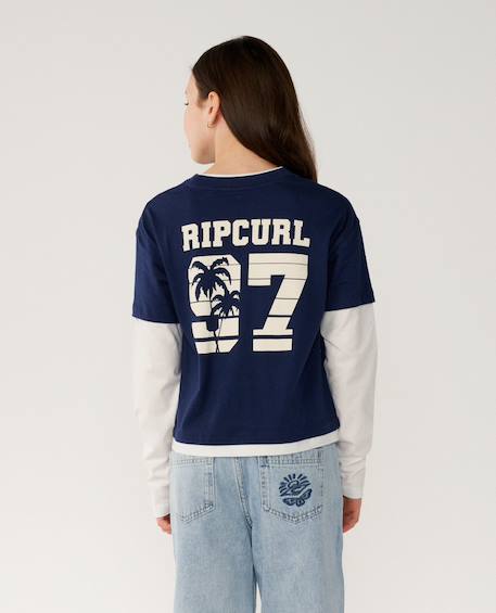 T-shirt fille à manches longues retro rama Navy 3 - vertbaudet enfant 