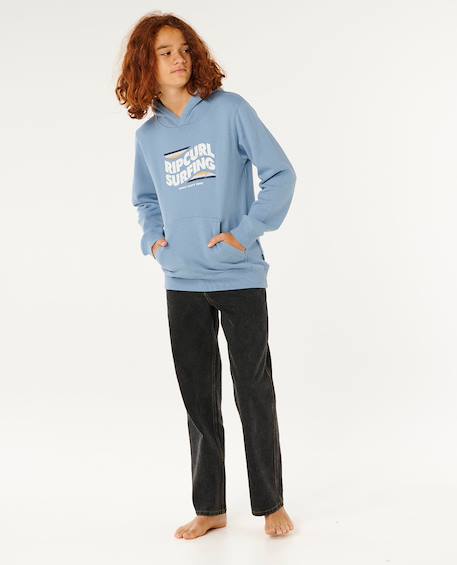 Sweat à capuche garçon streamline Denim délavé 3 - vertbaudet enfant 