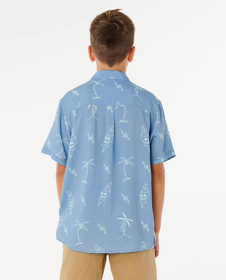 Chemise eternal shred manches courtes garçon Denim délavé+Noir délavé 3 - vertbaudet enfant 