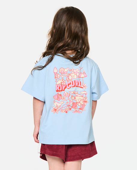 T-shirt fille the road trip Sky blue 2 - vertbaudet enfant 