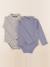 Lot de 2 bodies en coton - 36 mois Bleu 1 - vertbaudet enfant 