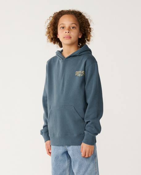 Sweat à capuche garçon air shred Pine night+Vintage white 2 - vertbaudet enfant 