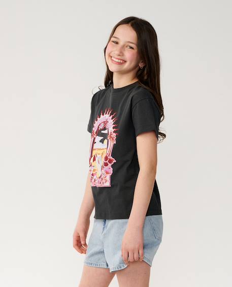 T-shirt enfant costa del sol band Bone+Washed black 8 - vertbaudet enfant 