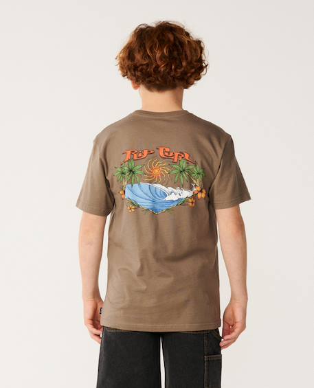 T-shirt garçon hazed & tubed Walnut+Washed black 3 - vertbaudet enfant 