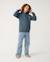 Sweat à capuche garçon air shred Pine night+Vintage white 4 - vertbaudet enfant 
