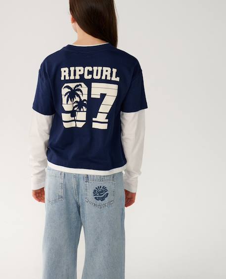 T-shirt fille à manches longues retro rama Navy 5 - vertbaudet enfant 