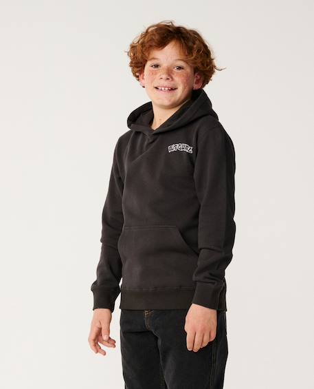 Sweat à capuche garçon surf shack art Washed black+Wave pool 2 - vertbaudet enfant 