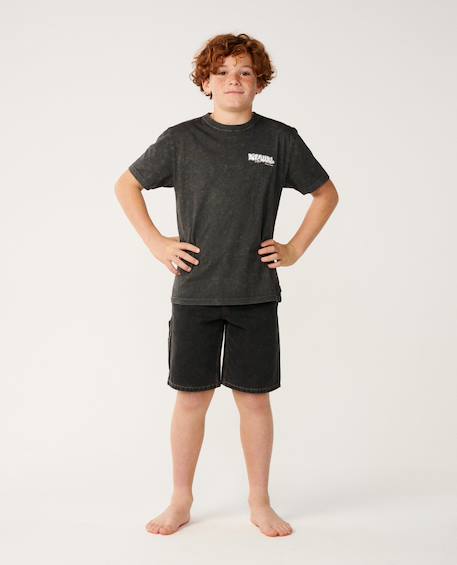 T-shirt garçon surf shack wash Washed black 4 - vertbaudet enfant 