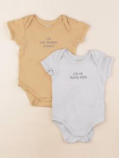 Seconde main-Garçon-Body-Lot de 2 bodies en coton - 9 mois