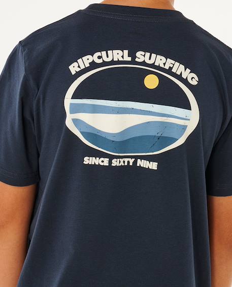 T-shirt garçon streamline lineup Aloe+Bleu marine foncé 12 - vertbaudet enfant 