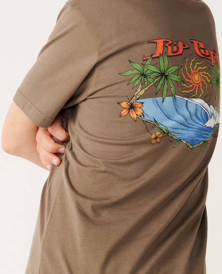 T-shirt garçon hazed & tubed Walnut+Washed black 5 - vertbaudet enfant 