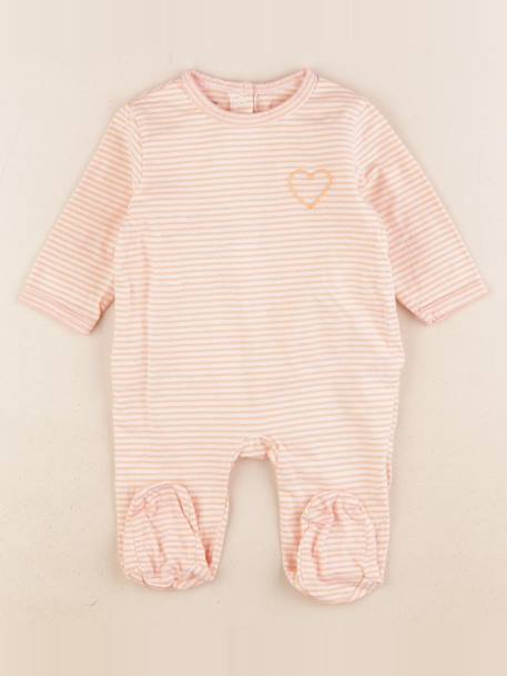 Pyjama coton - 3 mois Orange, rose 1 - vertbaudet enfant 