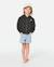 Sweat zippé à capuche fille road trip Washed black 3 - vertbaudet enfant 