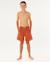 Short de bain boardshort volley enfant streamline offset Argile cuite+Mousse 4 - vertbaudet enfant 