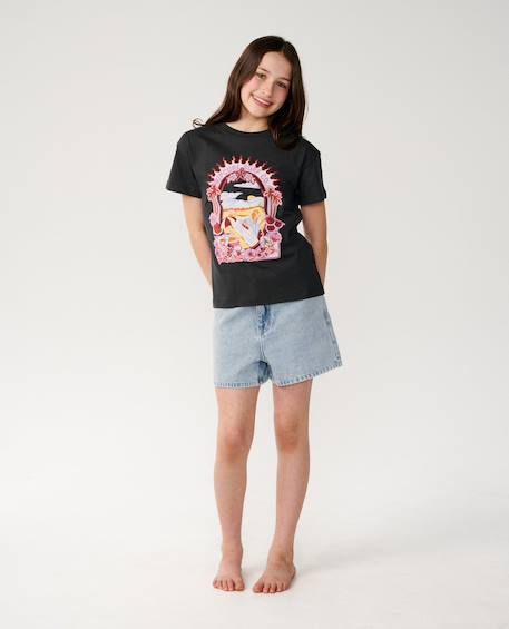 T-shirt enfant costa del sol band Bone+Washed black 10 - vertbaudet enfant 