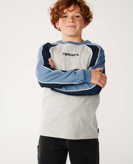 T-shirt garçon à manches longues archive panel Grey marle 6 - vertbaudet enfant 