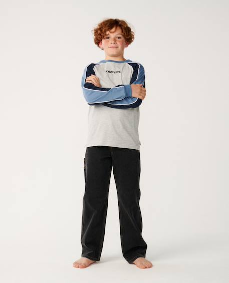 T-shirt garçon à manches longues archive panel Grey marle 4 - vertbaudet enfant 