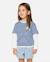 T-shirt fille road trip stripe Sky blue 3 - vertbaudet enfant 
