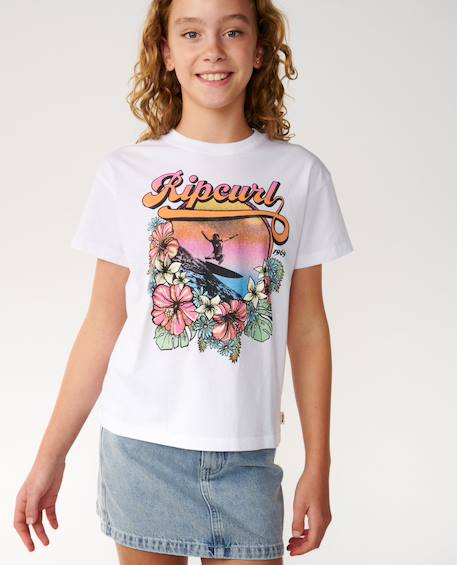 T-shirt fille wave crop White 5 - vertbaudet enfant 