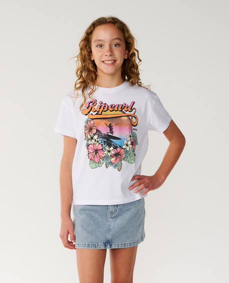 Fille-T-shirt fille wave crop