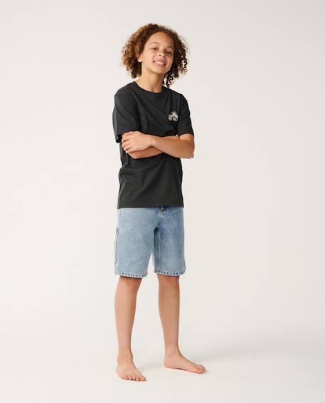 T-shirt garçon hazed & tubed Walnut+Washed black 10 - vertbaudet enfant 